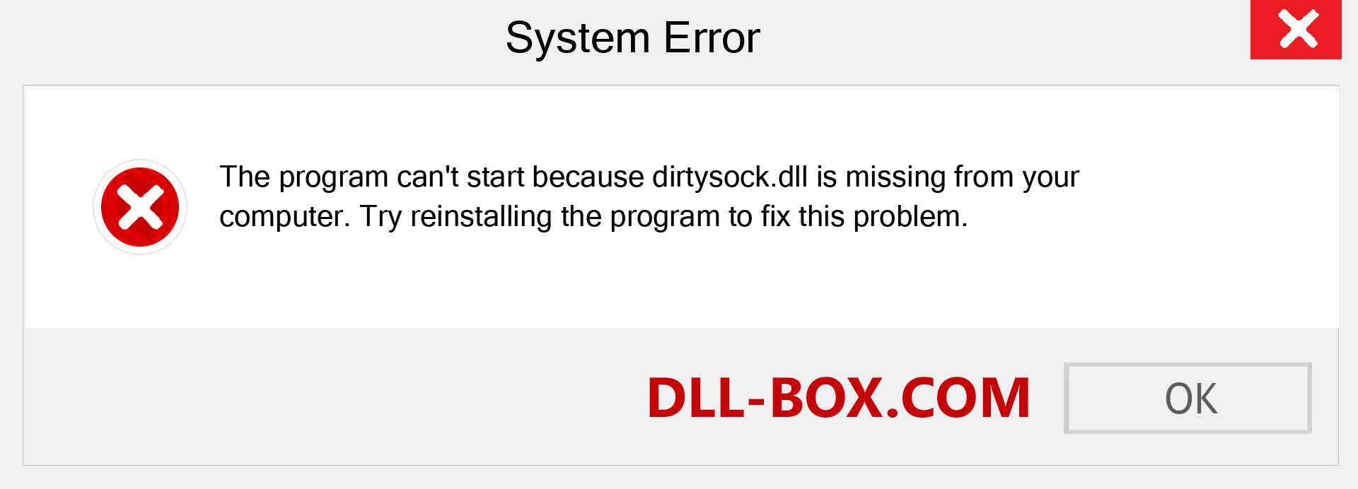  dirtysock.dll file is missing?. Download for Windows 7, 8, 10 - Fix  dirtysock dll Missing Error on Windows, photos, images