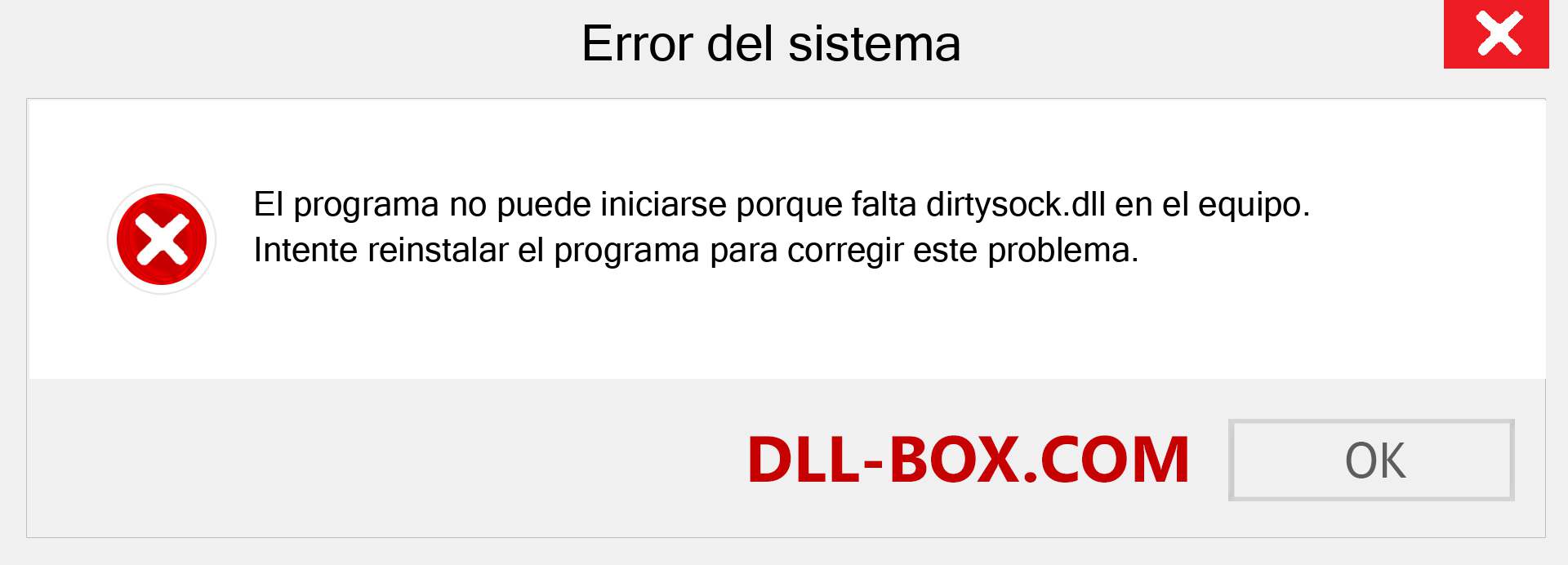 ¿Falta el archivo dirtysock.dll ?. Descargar para Windows 7, 8, 10 - Corregir dirtysock dll Missing Error en Windows, fotos, imágenes